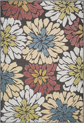 Minga Charcoal Outdoor Area Rug - Clearance - Ornate Home