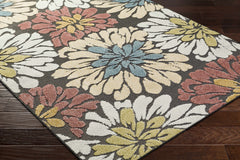 Minga Charcoal Outdoor Area Rug - Clearance - Ornate Home