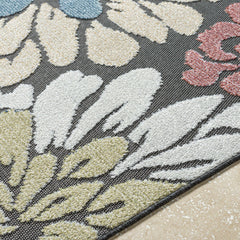 Minga Charcoal Outdoor Area Rug - Clearance - Ornate Home