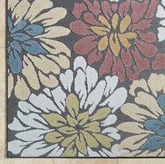 Minga Charcoal Outdoor Area Rug - Clearance - Ornate Home