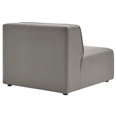Mingle Gray 3-Piece Vegan Leather Sectional Sofa - Ornate Home