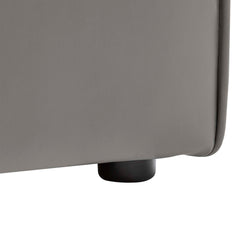 Mingle Gray Vegan Leather Armless Chair - Ornate Home
