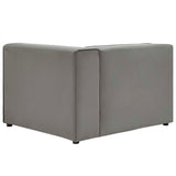 Mingle Gray Vegan Leather Right-Arm Chair - Ornate Home