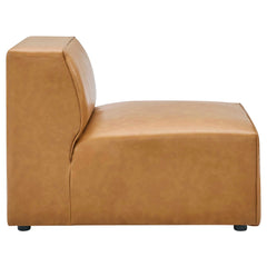 Mingle Tan 8-Piece Vegan Leather Sectional Sofa Set - Ornate Home