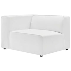 Mingle White 5-Piece Vegan Leather Sectional Sofa - Ornate Home