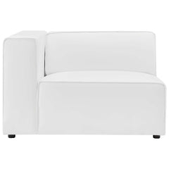 Mingle White 5-Piece Vegan Leather Sectional Sofa - Ornate Home