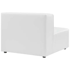 Mingle White 5-Piece Vegan Leather Sectional Sofa - Ornate Home