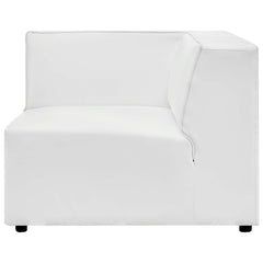 Mingle White Vegan Leather Corner Chair - Ornate Home