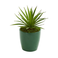 Mini Agaves Artificial Plant in Green Planter (Set of 3) - Ornate Home