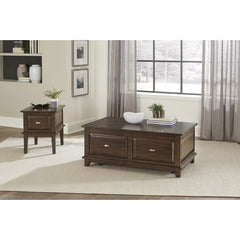 Minot Brown Cherry End Table - Ornate Home
