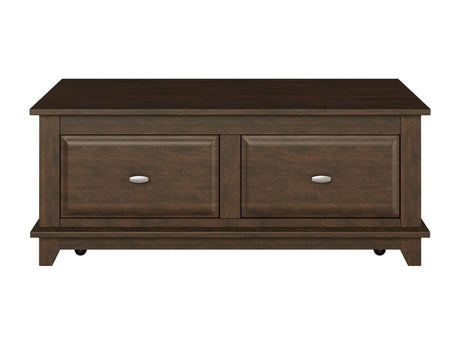 Minot Brown Cherry Lift Top Cocktail Table - Ornate Home