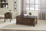 Minot Brown Cherry Lift Top Cocktail Table - Ornate Home