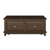 Minot Brown Cherry Lift Top Cocktail Table - Ornate Home