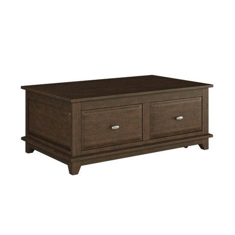 Minot Brown Cherry Lift Top Cocktail Table - Ornate Home