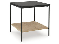 Minrich Black/Natural Accent Table - Ornate Home