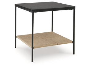 Minrich Black/Natural Accent Table - Ornate Home