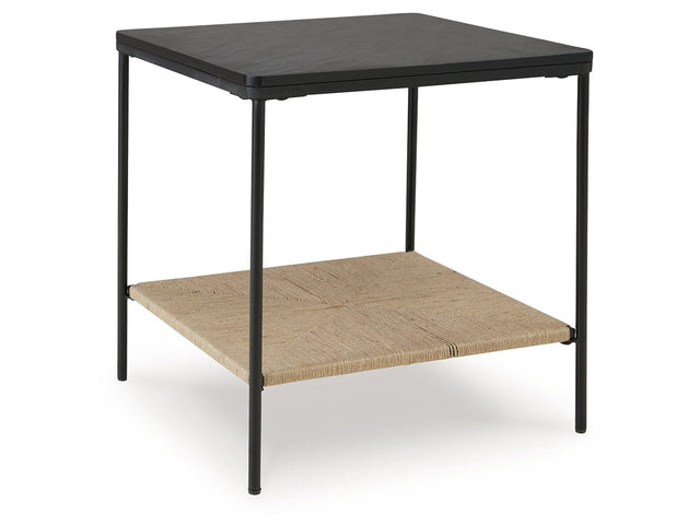 Minrich Black/Natural Accent Table - Ornate Home