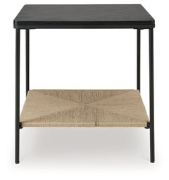 Minrich Black/Natural Accent Table - Ornate Home