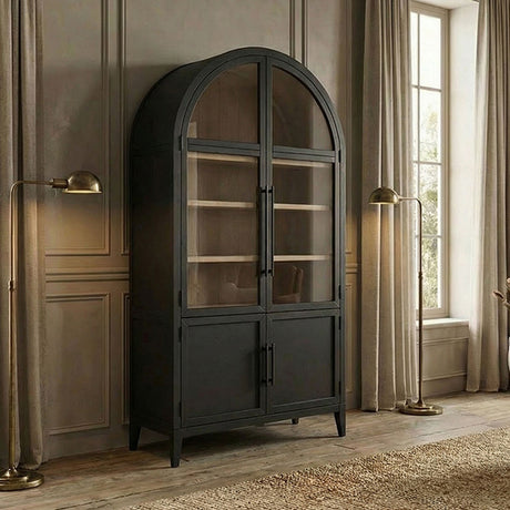 Minster Black Arched Cabinet - Ornate Home