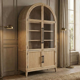 Minster Natural Arched Cabinet - Ornate Home