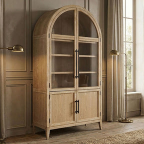 Minster Natural Arched Cabinet - Ornate Home