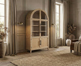 Minster Natural Arched Cabinet - Ornate Home