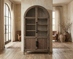 Minster Oak Arched Cabinet - Ornate Home
