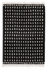 Minston Black/White 5' x 7' Rug - Ornate Home