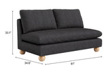 Minze Black Loveseat