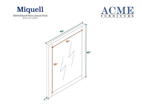 Miquell Natural Mirror - Ornate Home