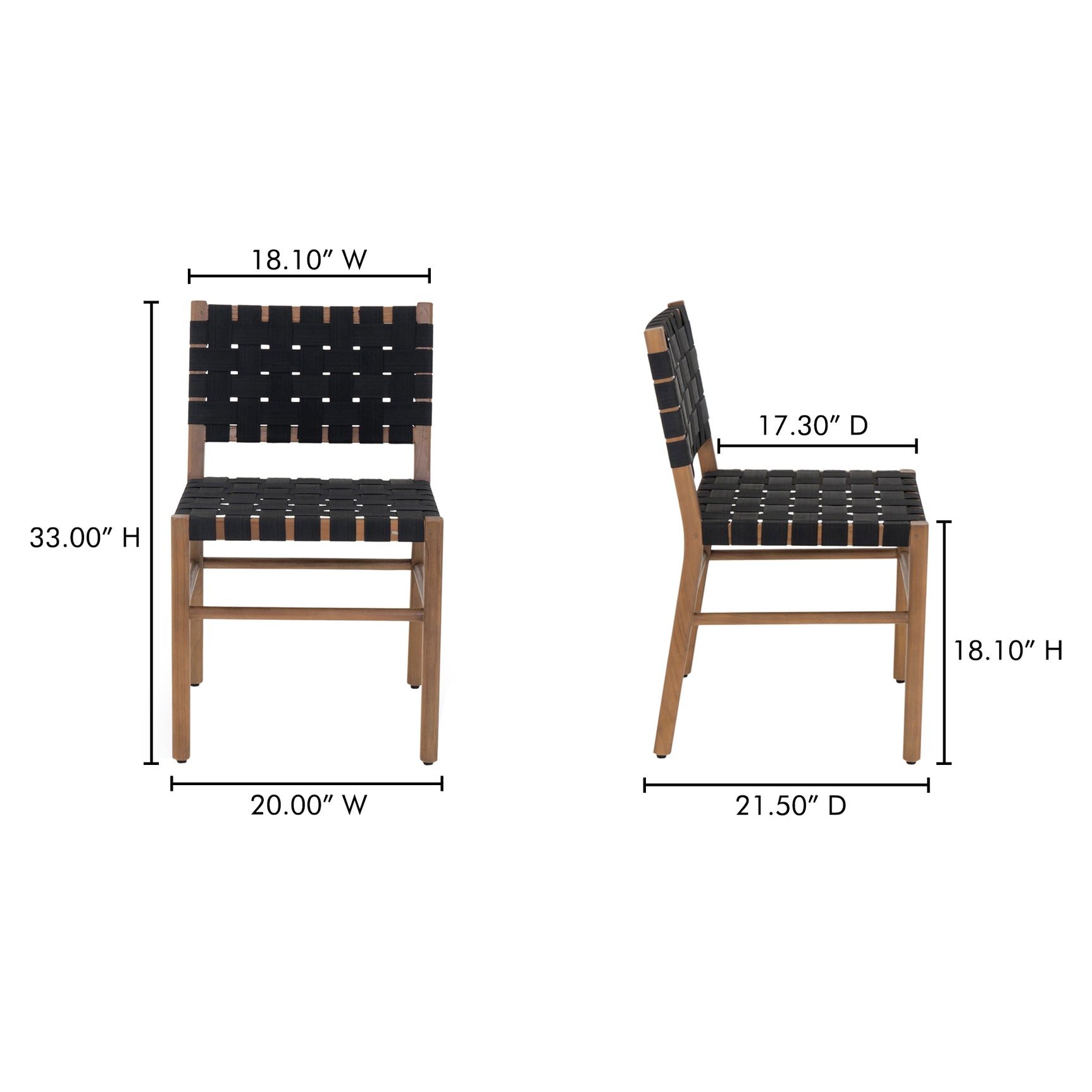Mira Black Outdoor Dining Chair - Ornate Home