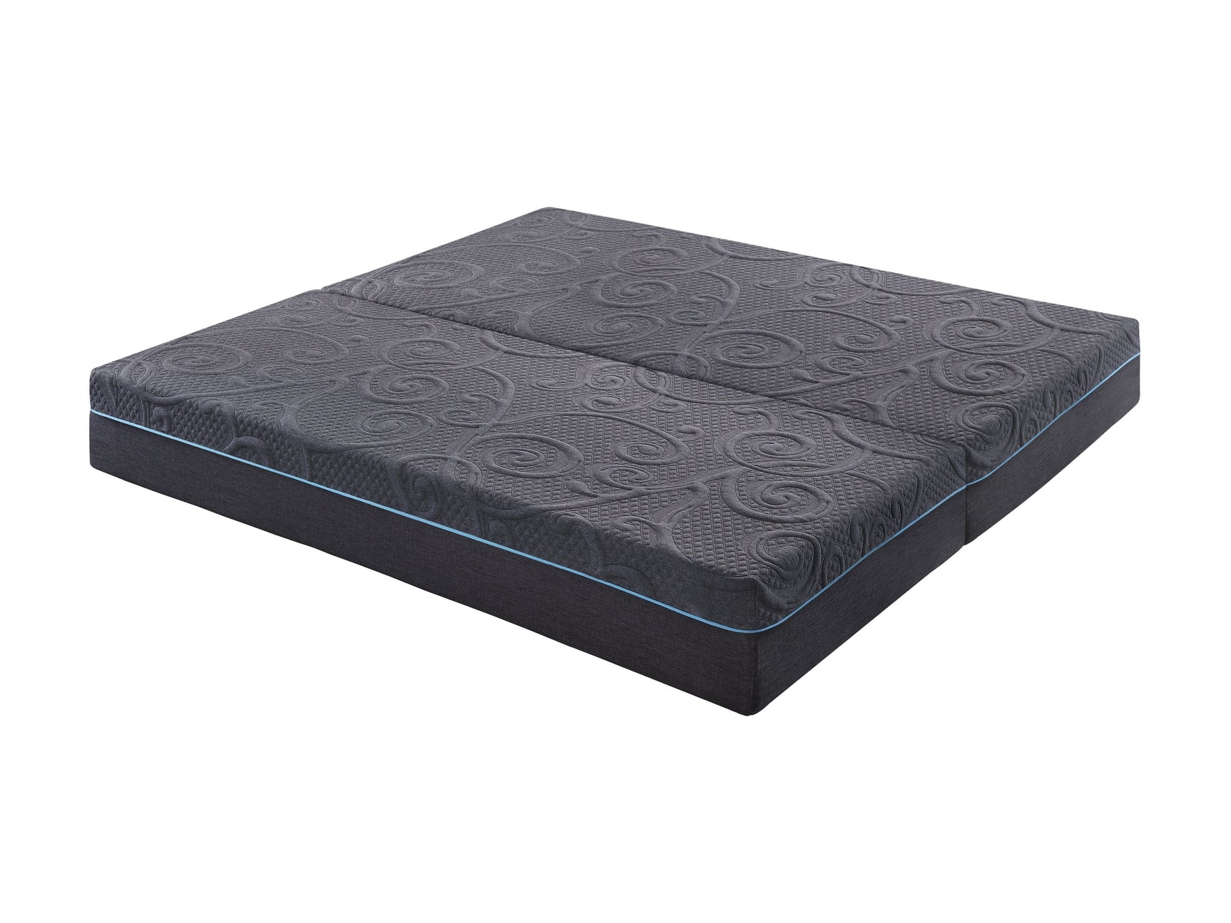 Mira Dark Gray 11" Split Eastern King Gel-Infused Memory Foam Hybrid Mattress (2-Piece) - Ornate Home