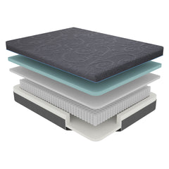 Mira Dark Gray 11" Twin Gel-Infused Memory Foam Hybrid Mattress - Ornate Home