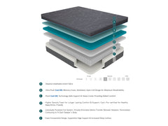 Mira Dark Gray 14" California King Gel-Infused Memory Foam Hybrid Mattress - Ornate Home