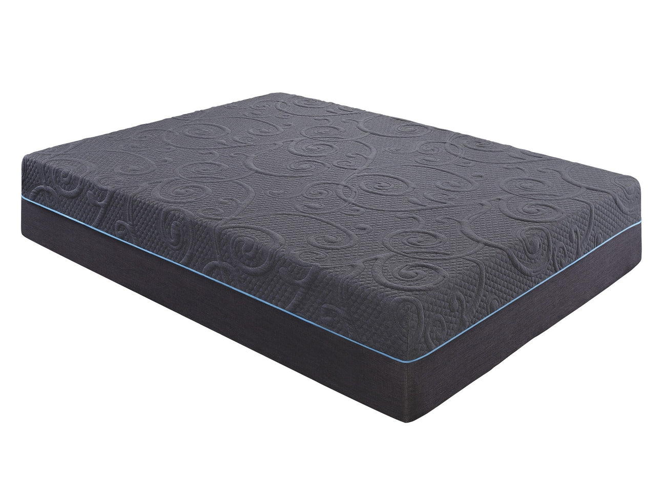 Mira Dark Gray 14" Queen Gel-Infused Memory Foam Hybrid Mattress - Ornate Home
