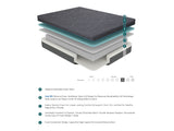 Mira Dark Gray 8" Queen Gel-Infused Memory Foam Hybrid Mattress - Ornate Home