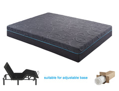 Mira Dark Gray 8" Twin Gel-Infused Memory Foam Hybrid Mattress - Ornate Home