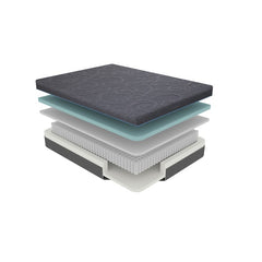 Mira Gray 11&Amp;Quot; Split Eastern King Gel-infused Memory Foam Hybrid Mattress - Ornate Home