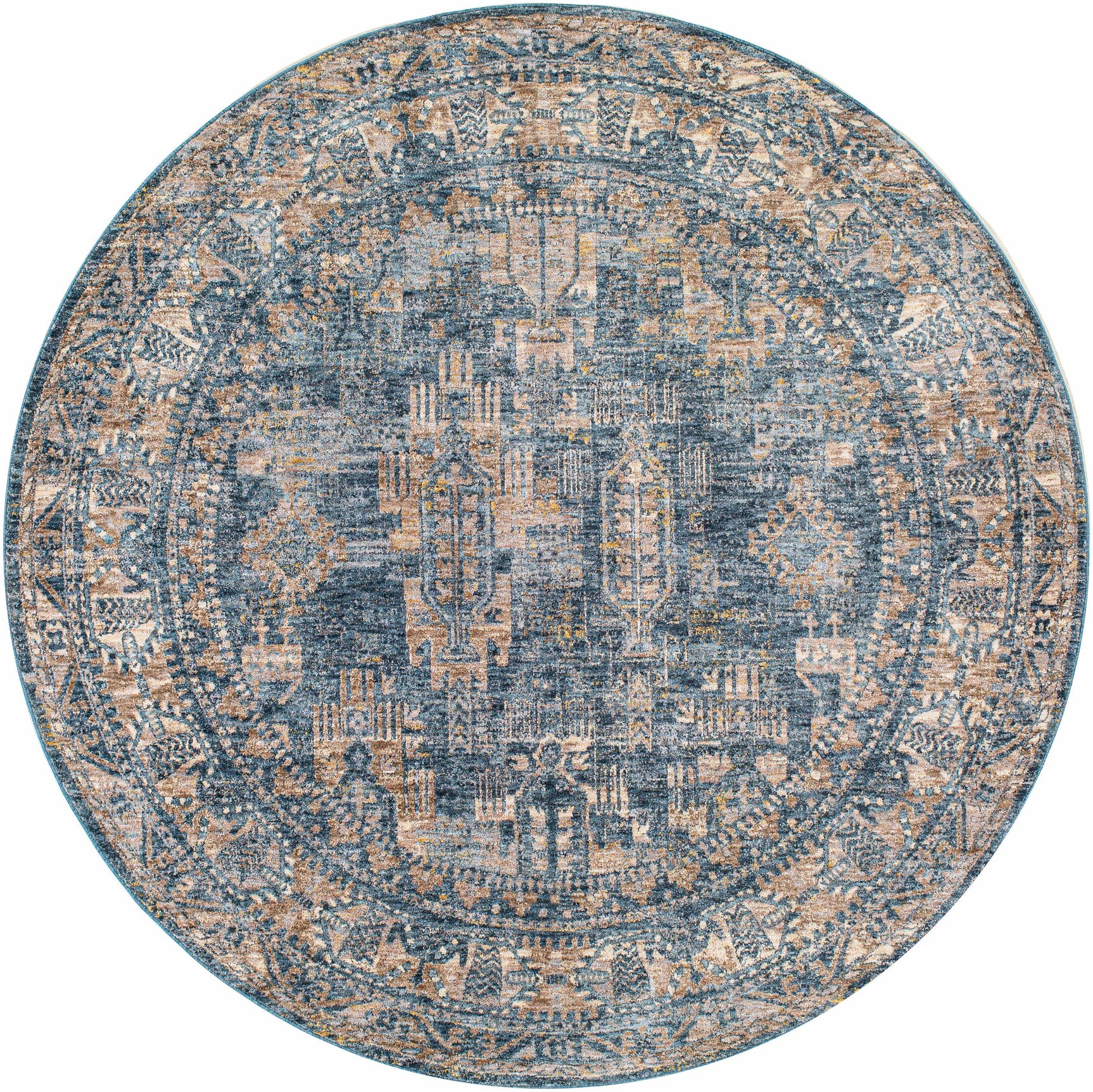 Mirabel Denim Blue Traditional Rug - Ornate Home