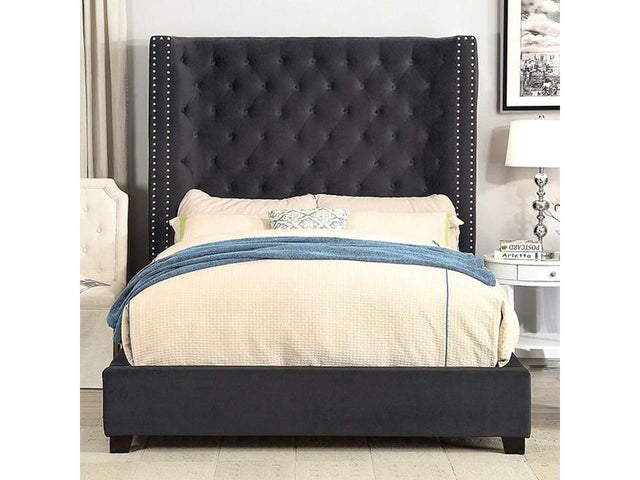 Mirabelle Dark Gray Eastern King Bed - Ornate Home