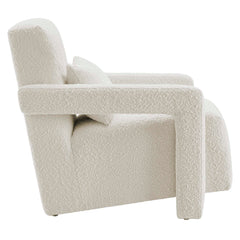 Mirage Ivory Boucle Upholstered Armchair - Ornate Home