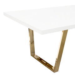 Mirage White Rectangular Dining Table - Ornate Home