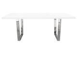 Mirage White Rectangular Dining Table - Ornate Home