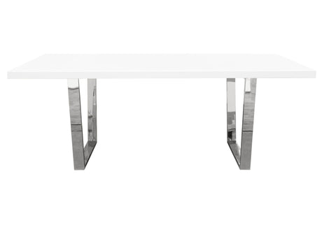Mirage White Rectangular Dining Table - Ornate Home