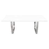 Mirage White Rectangular Dining Table - Ornate Home