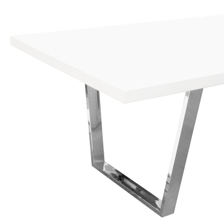 Mirage White Rectangular Dining Table - Ornate Home