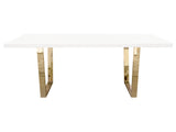 Mirage White Rectangular Dining Table - Ornate Home
