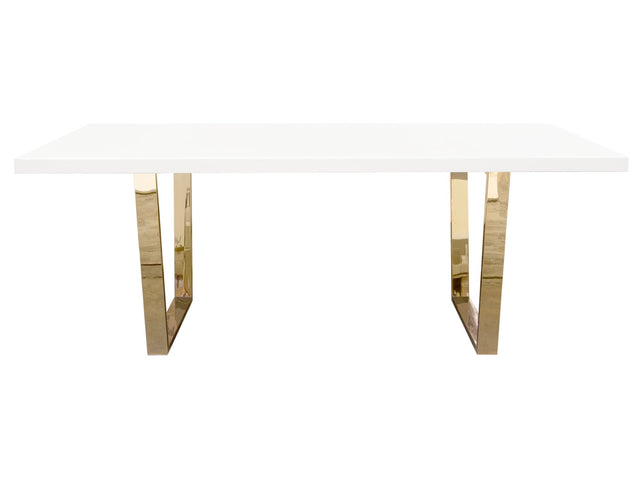 Mirage White Rectangular Dining Table - Ornate Home