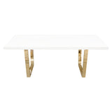 Mirage White Rectangular Dining Table - Ornate Home
