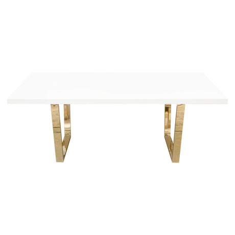 Mirage White Rectangular Dining Table - Ornate Home